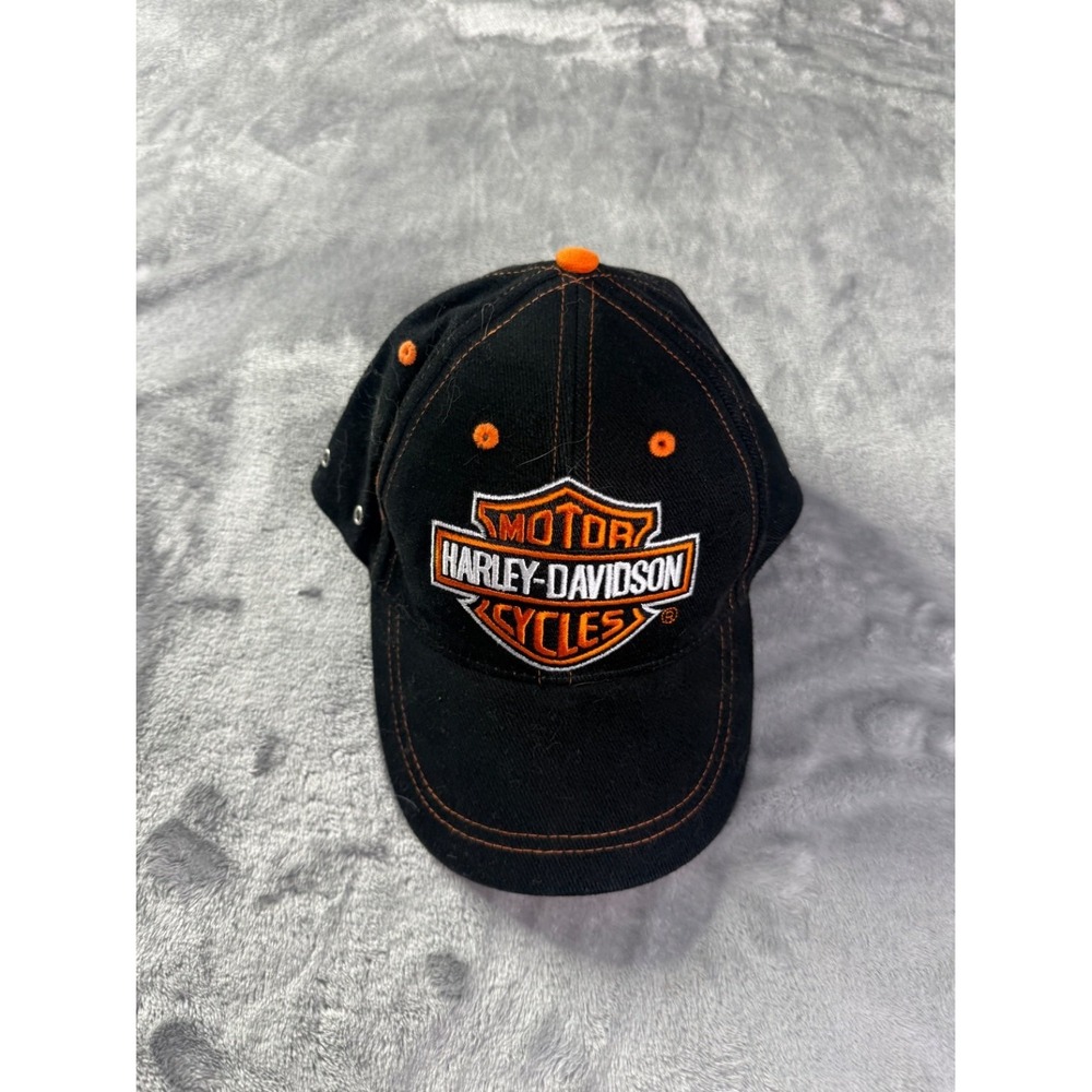 Harley-Davidson World Famous Motorcycles Motorcycle Baseball Hat Mens OS Black